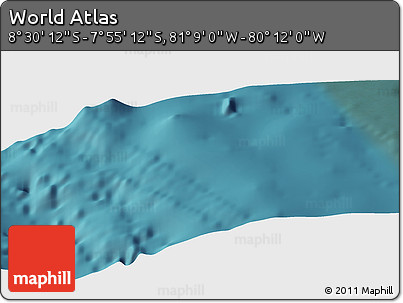 Satellite Panoramic Map of the Area around 8° 12' 42" S, 80° 40' 30" W