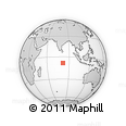 Outline Map of the Area around 8° 12' 42" S, 81° 40' 30" E, rectangular outline