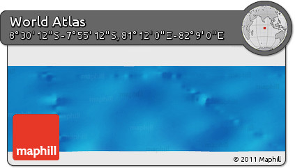 Shaded Relief Panoramic Map of the Area around 8° 12' 42" S, 81° 40' 30" E