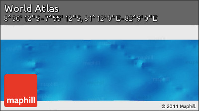 Shaded Relief Panoramic Map of the Area around 8° 12' 42" S, 81° 40' 30" E