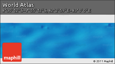 Shaded Relief Panoramic Map of the Area around 8° 12' 42" S, 82° 31' 30" E