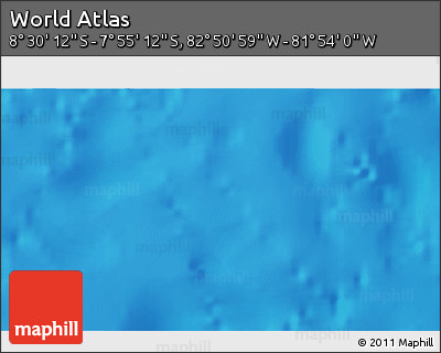 Physical 3D Map of the Area around 8° 12' 42" S, 82° 22' 30" W