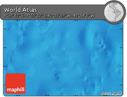 Physical Map of the Area around 8° 12' 42" S, 82° 22' 30" W