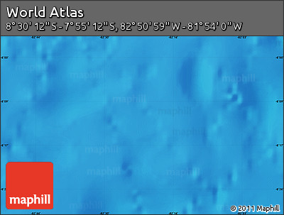 Physical Map of the Area around 8° 12' 42" S, 82° 22' 30" W