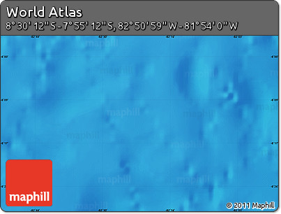 Physical Map of the Area around 8° 12' 42" S, 82° 22' 30" W