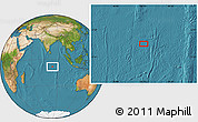 Satellite Location Map of the area around 8° 12' 42" S, 83° 22' 30" E