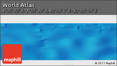 Shaded Relief Panoramic Map of the Area around 8° 12' 42" S, 83° 22' 30" E