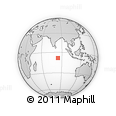 Outline Map of the Area around 8° 12' 42" S, 84° 13' 29" E, rectangular outline