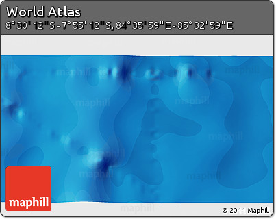Political 3D Map of the Area around 8° 12' 42" S, 85° 4' 29" E