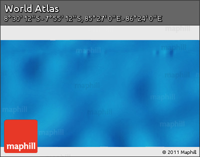 Shaded Relief 3D Map of the Area around 8° 12' 42" S, 85° 55' 30" E