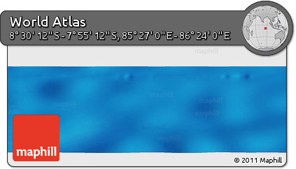 Shaded Relief Panoramic Map of the Area around 8° 12' 42" S, 85° 55' 30" E