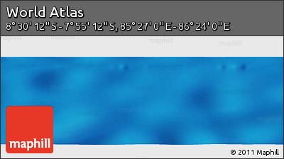 Shaded Relief Panoramic Map of the Area around 8° 12' 42" S, 85° 55' 30" E