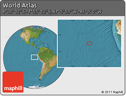 Satellite Location Map of the Area around 8° 12' 42" S, 86° 37' 30" W