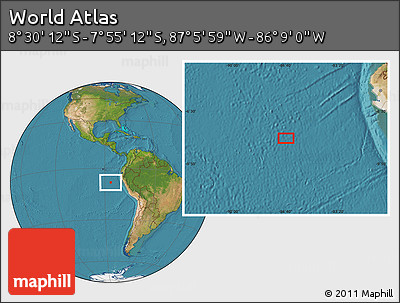 Satellite Location Map of the Area around 8° 12' 42" S, 86° 37' 30" W