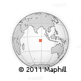 Outline Map of the Area around 8° 12' 42" S, 87° 37' 30" E, rectangular outline