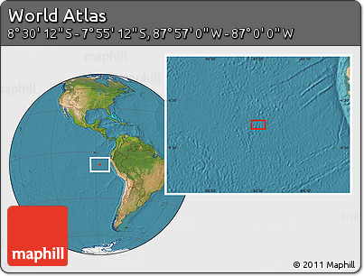 Satellite Location Map of the Area around 8° 12' 42" S, 87° 28' 29" W