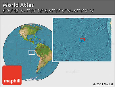Satellite Location Map of the Area around 8° 12' 42" S, 87° 28' 29" W
