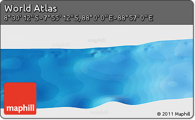 Political Panoramic Map of the Area around 8° 12' 42" S, 88° 28' 29" E