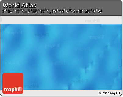 Physical 3D Map of the Area around 8° 12' 42" S, 89° 10' 30" W