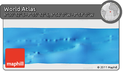 Physical Panoramic Map of the Area around 8° 12' 42" S, 8° 25' 30" W