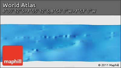 Physical Panoramic Map of the Area around 8° 12' 42" S, 8° 25' 30" W
