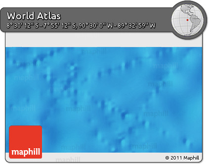Physical 3D Map of the Area around 8° 12' 42" S, 90° 1' 30" W