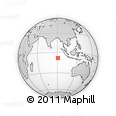 Outline Map of the Area around 8° 12' 42" S, 91° 1' 30" E, rectangular outline