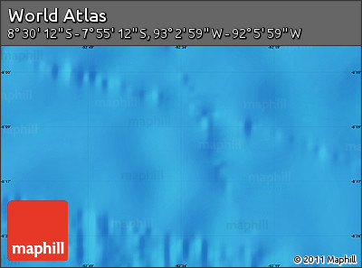 Physical Map of the Area around 8° 12' 42" S, 92° 34' 29" W