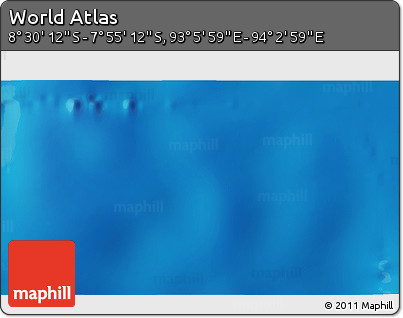 Shaded Relief 3D Map of the Area around 8° 12' 42" S, 93° 34' 29" E