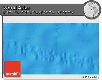 Physical 3D Map of the Area around 8° 12' 42" S, 93° 25' 30" W