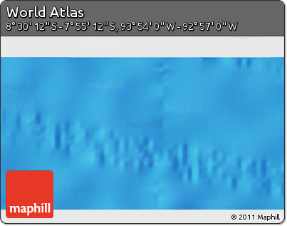 Physical 3D Map of the Area around 8° 12' 42" S, 93° 25' 30" W
