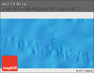Political 3D Map of the Area around 8° 12' 42" S, 93° 25' 30" W