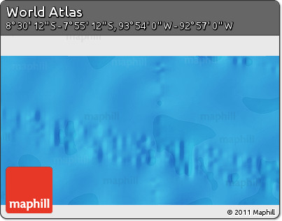 Political 3D Map of the Area around 8° 12' 42" S, 93° 25' 30" W