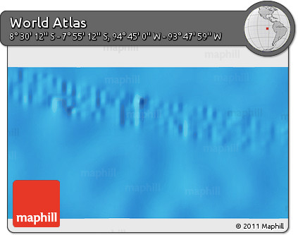 Physical 3D Map of the Area around 8° 12' 42" S, 94° 16' 30" W