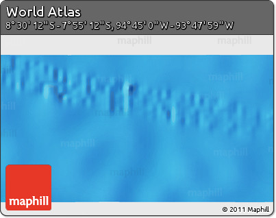 Physical 3D Map of the Area around 8° 12' 42" S, 94° 16' 30" W