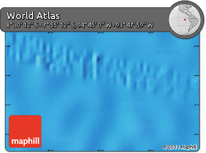 Physical Map of the Area around 8° 12' 42" S, 94° 16' 30" W