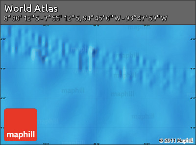Physical Map of the Area around 8° 12' 42" S, 94° 16' 30" W