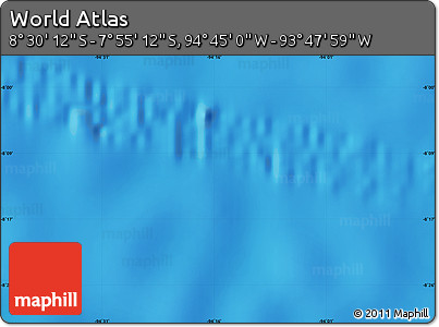 Physical Map of the Area around 8° 12' 42" S, 94° 16' 30" W