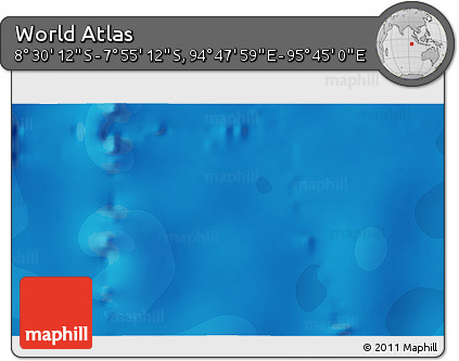 Political 3D Map of the Area around 8° 12' 42" S, 95° 16' 30" E