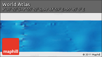 Shaded Relief Panoramic Map of the Area around 8° 12' 42" S, 95° 16' 30" E