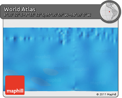 Physical 3D Map of the Area around 8° 12' 42" S, 95° 7' 30" W