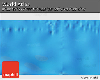 Physical 3D Map of the Area around 8° 12' 42" S, 95° 7' 30" W