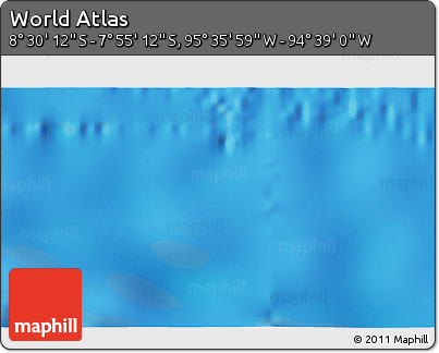 Physical 3D Map of the Area around 8° 12' 42" S, 95° 7' 30" W