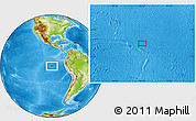 Physical Location Map of the area around 8° 12' 42" S, 95° 7' 30" W