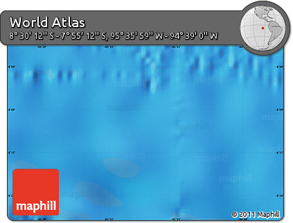Physical Map of the Area around 8° 12' 42" S, 95° 7' 30" W