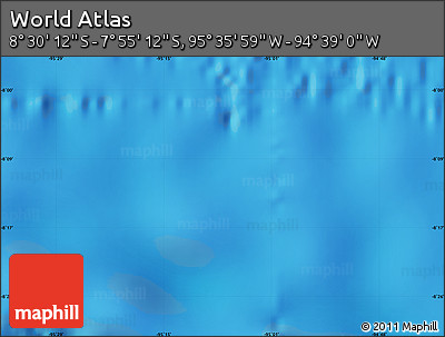 Physical Map of the Area around 8° 12' 42" S, 95° 7' 30" W