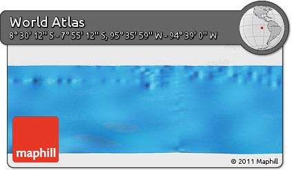 Physical Panoramic Map of the Area around 8° 12' 42" S, 95° 7' 30" W
