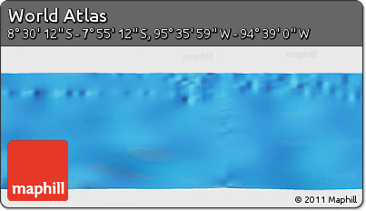 Physical Panoramic Map of the Area around 8° 12' 42" S, 95° 7' 30" W