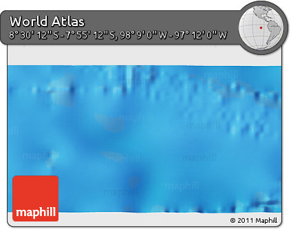 Physical 3D Map of the Area around 8° 12' 42" S, 97° 40' 30" W