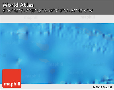 Physical 3D Map of the Area around 8° 12' 42" S, 97° 40' 30" W
